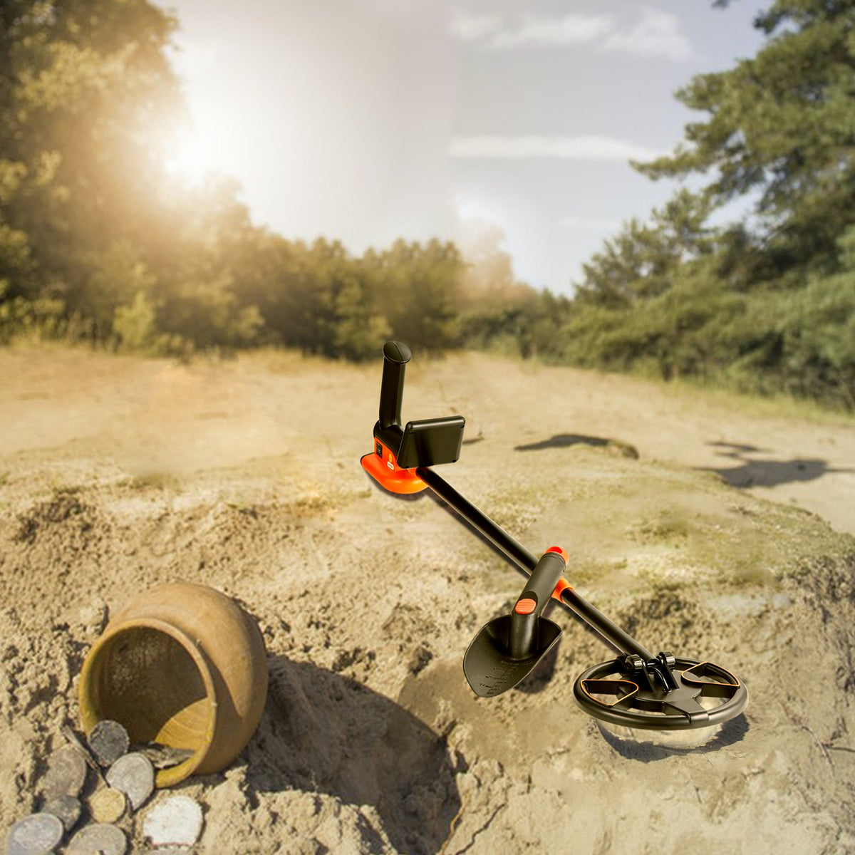 Professional Metal Detector Waterproof LCD MultiMode Treasure Hunt