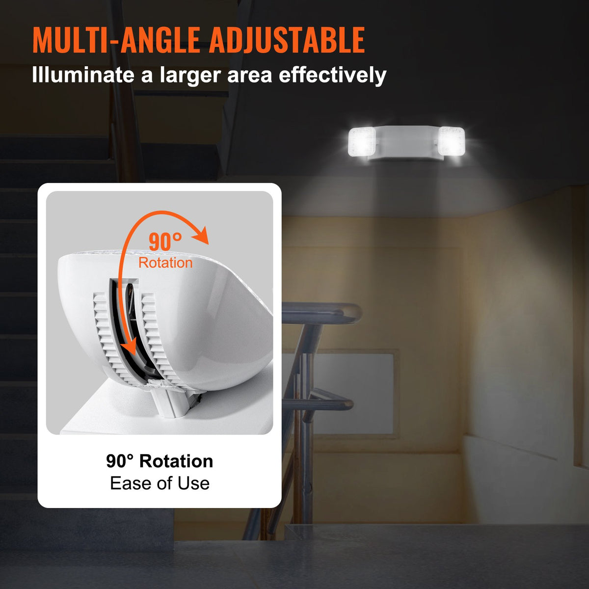 24Pack Commercial Emergency Light 3W White LED 180-Min Backup Ceiling/Wall Mount
