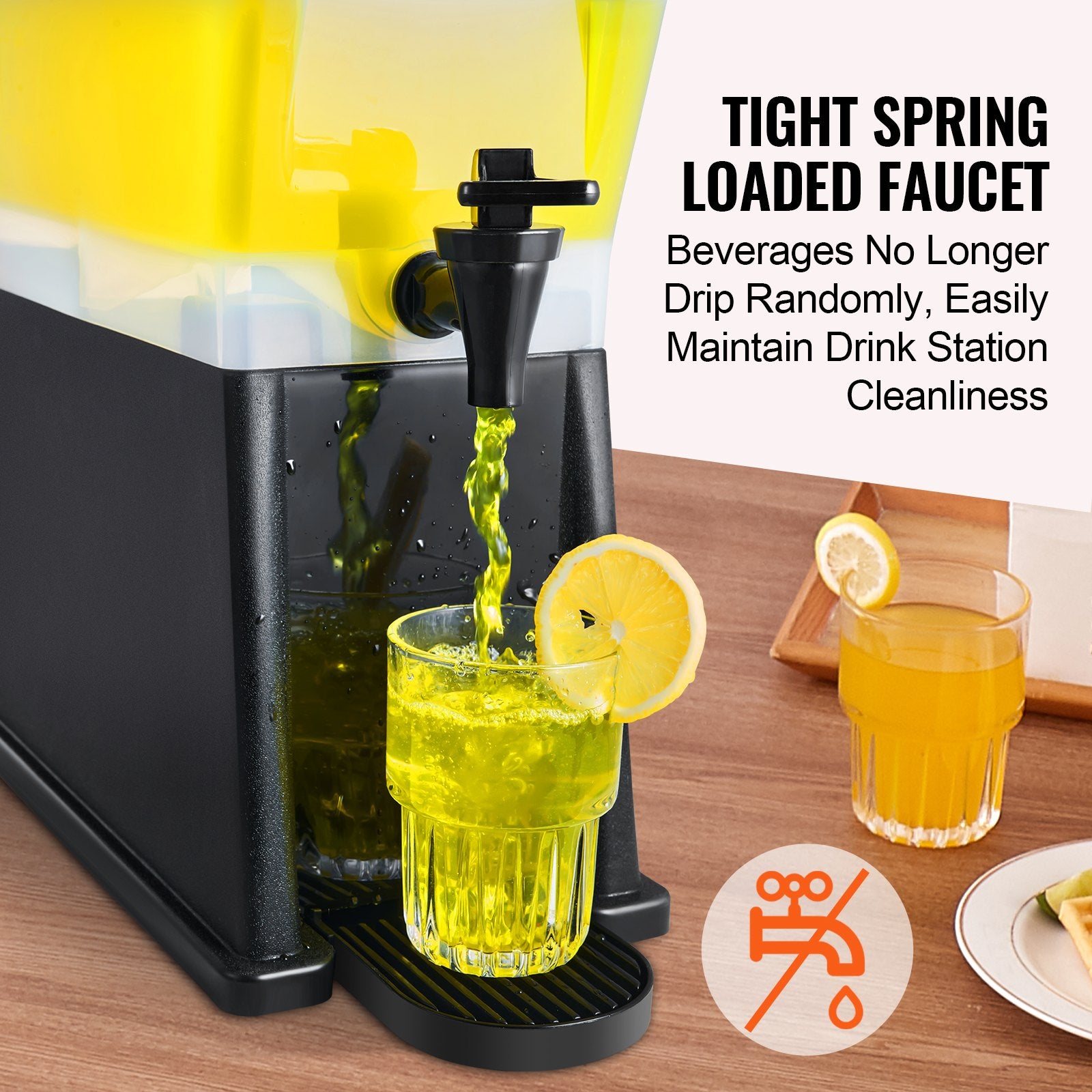 Beverage Dispenser, 3 Gallon Plastic Drink Dispenser with Stand, Spigot, and Lid