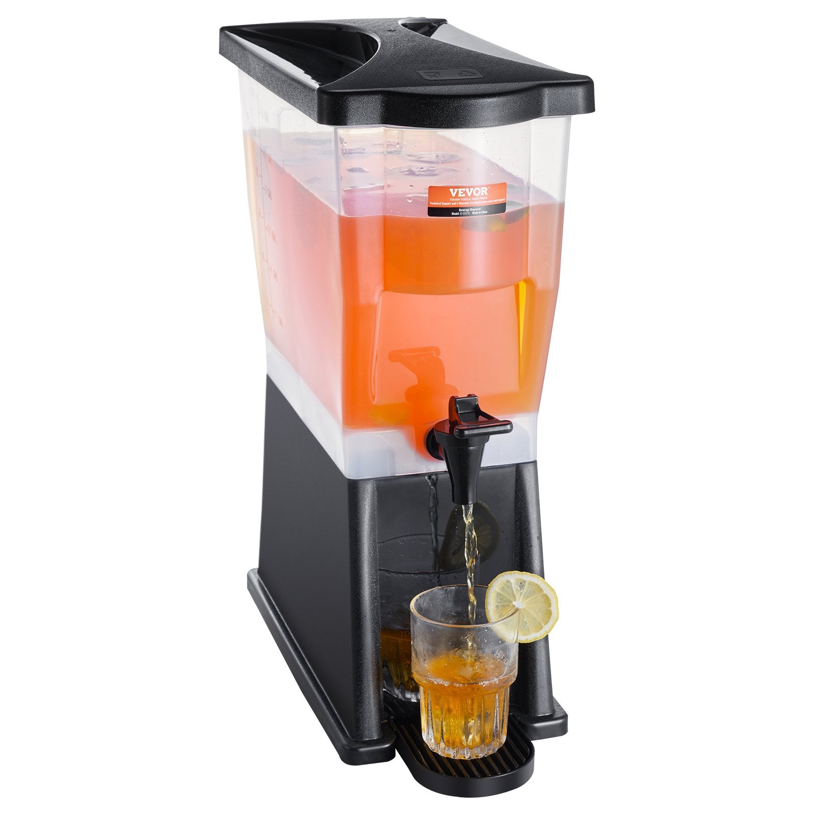 Beverage Dispenser, 3 Gallon Plastic Drink Dispenser with Stand, Spigot, and Lid