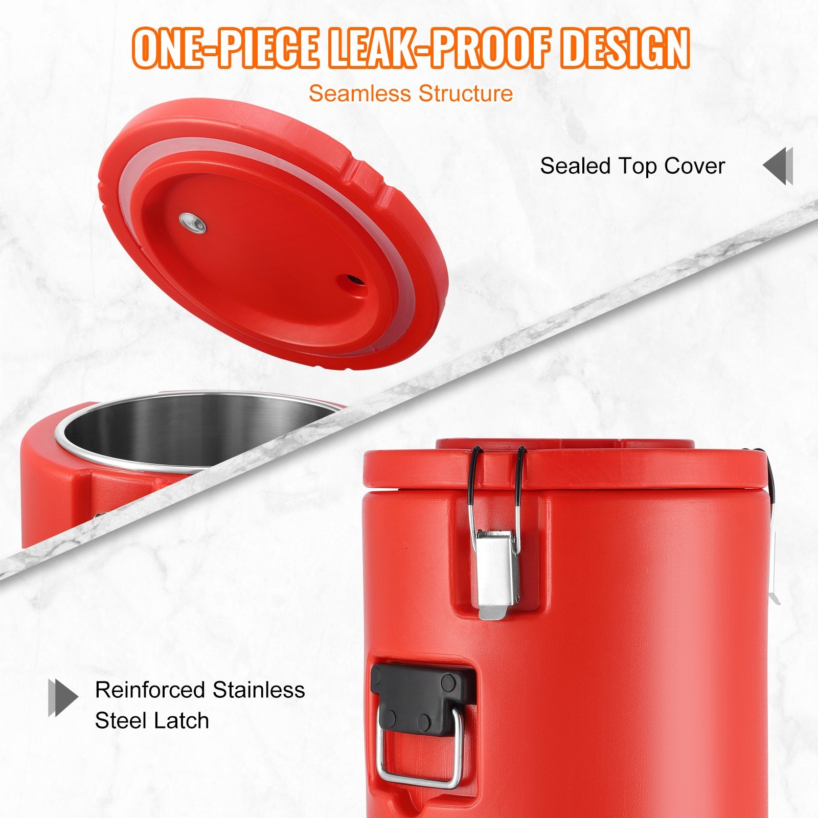 17.2L Stainless Steel Insulated Beverage Dispenser with Spigot and Handle