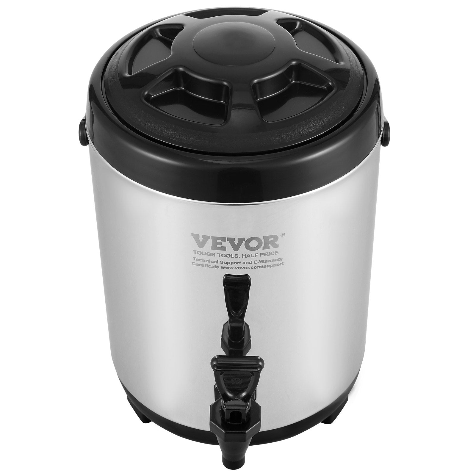 6L Stainless Steel Insulated Beverage Dispenser with Spigot and Handle