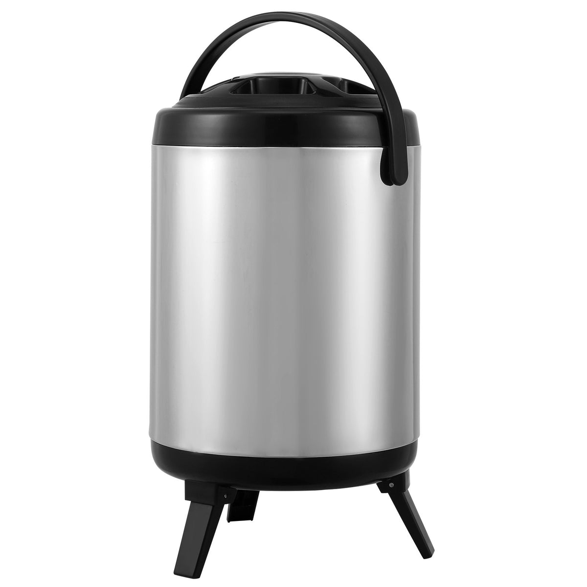 6L Stainless Steel Insulated Beverage Dispenser with Spigot and Handle