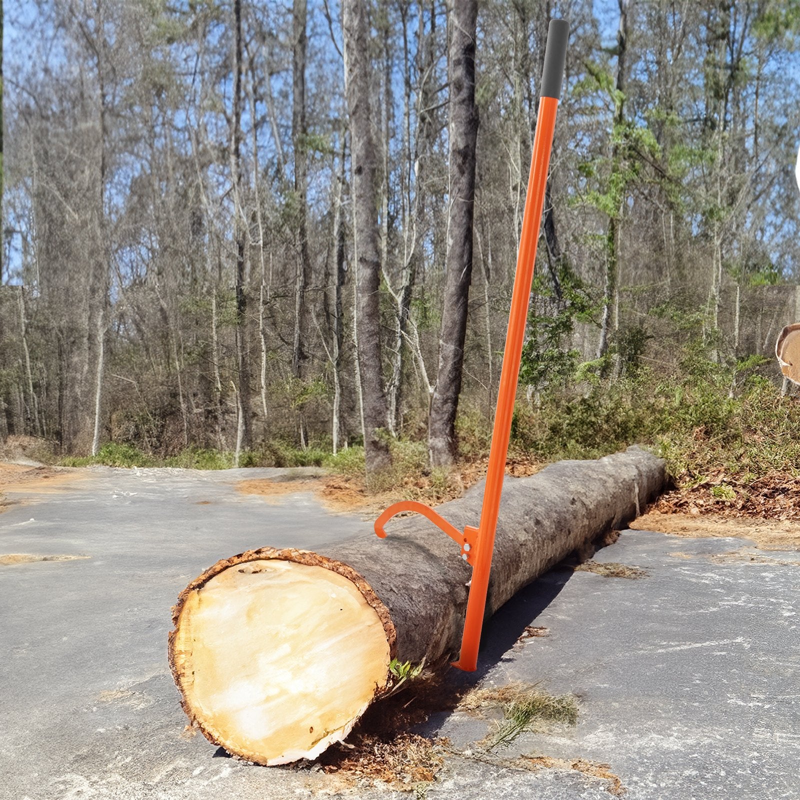 Cant Hook Tool, 59 in, Heavy Duty Steel Log Roller and Log Lifter for 32" Logs