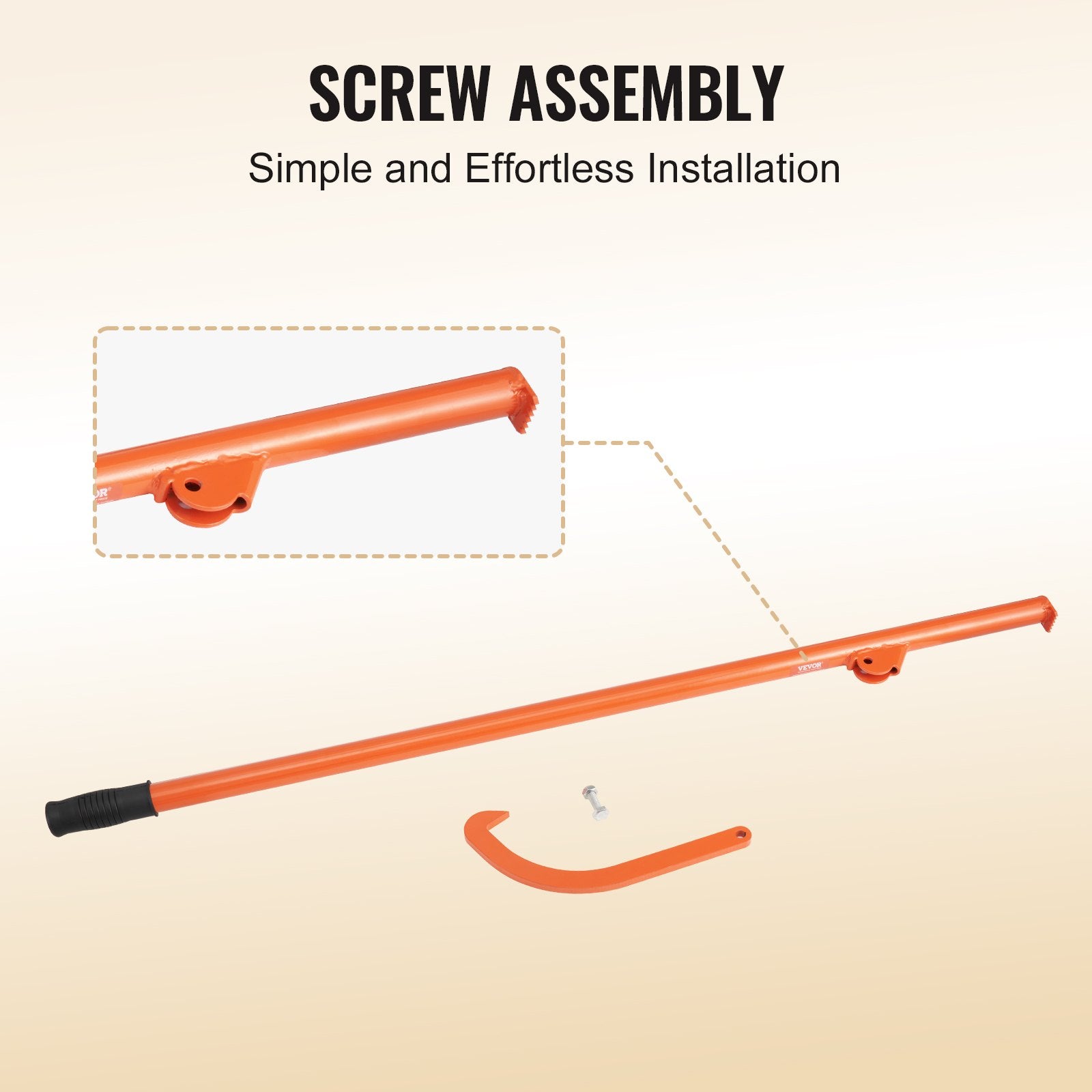 Cant Hook Tool 46.5" Heavy Duty Steel Log Roller Timber Jack Dual Function