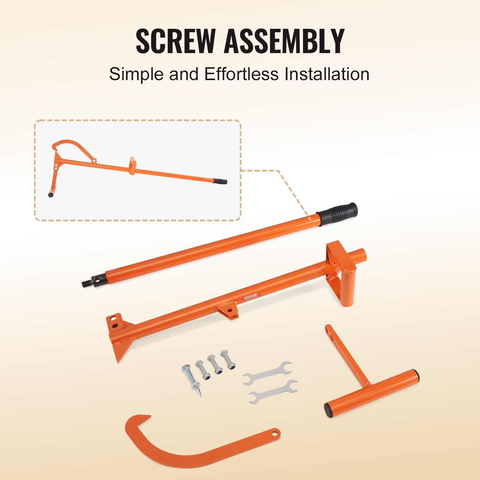 Timberjack 46.5in 4-in-1 Heavy Duty Steel Log Lifter Cant Hook Logging Tool