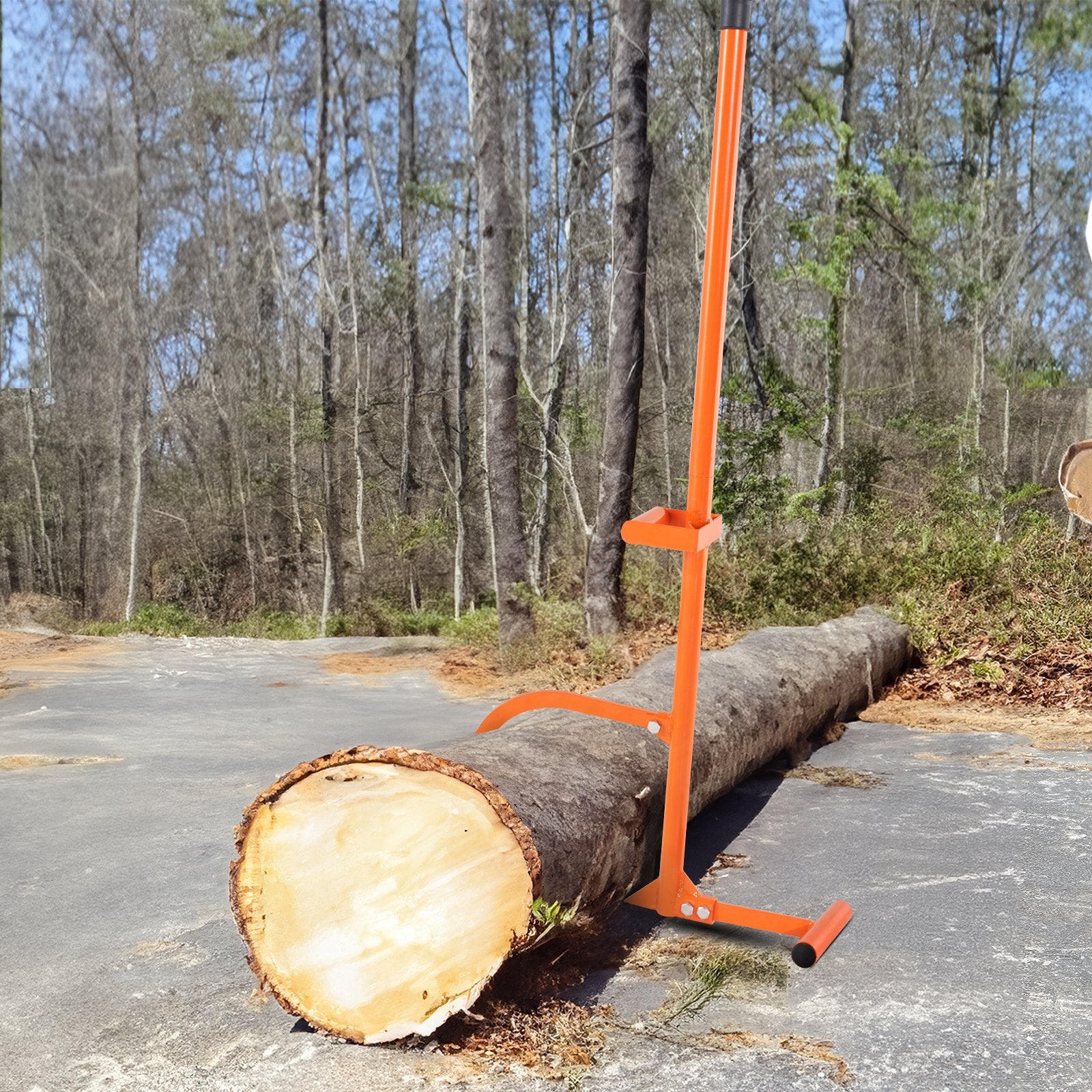 Timberjack 46.5in 4-in-1 Heavy Duty Steel Log Lifter Cant Hook Logging Tool