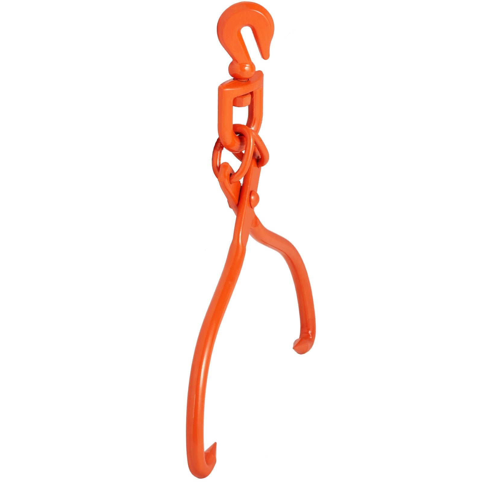 Log Skidding Tongs 45.7cm 2-Claw Heavy Duty Rotating Steel Log Lifting Tool