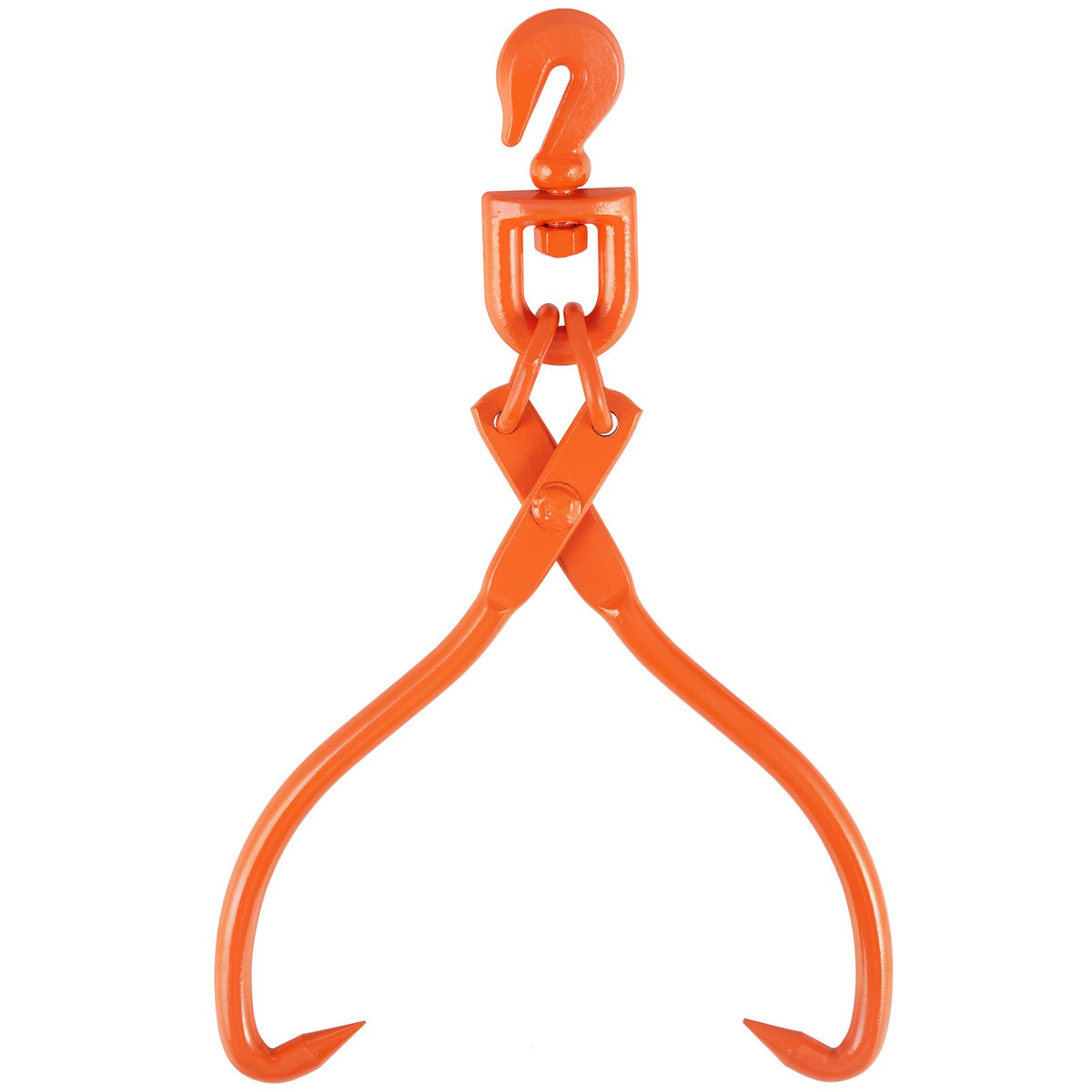 Log Skidding Tongs 45.7cm 2-Claw Heavy Duty Rotating Steel Log Lifting Tool