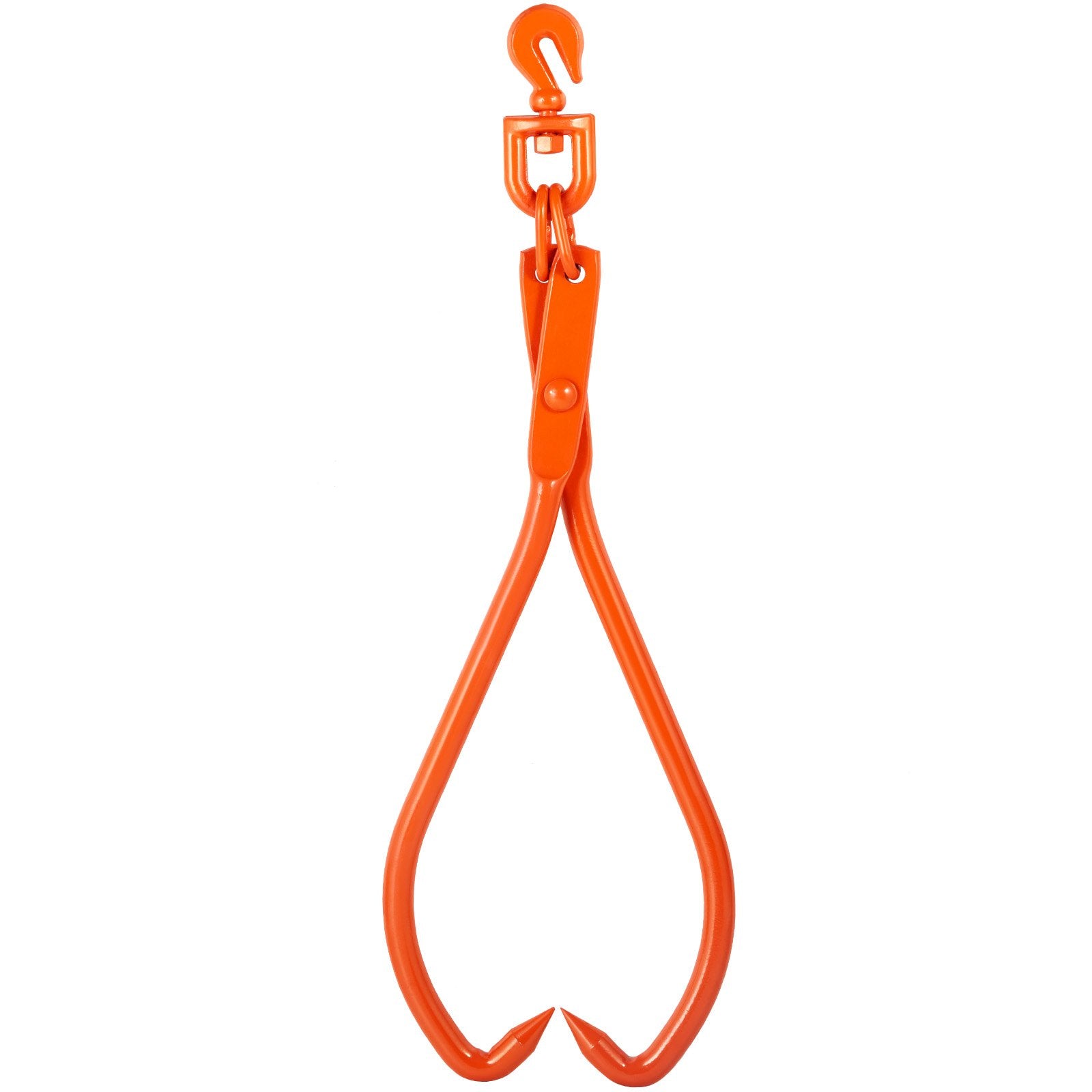 Log Skidding Tongs 81.3cm 2-Claw Rotating Steel Lumber Lifting Tool 700kg