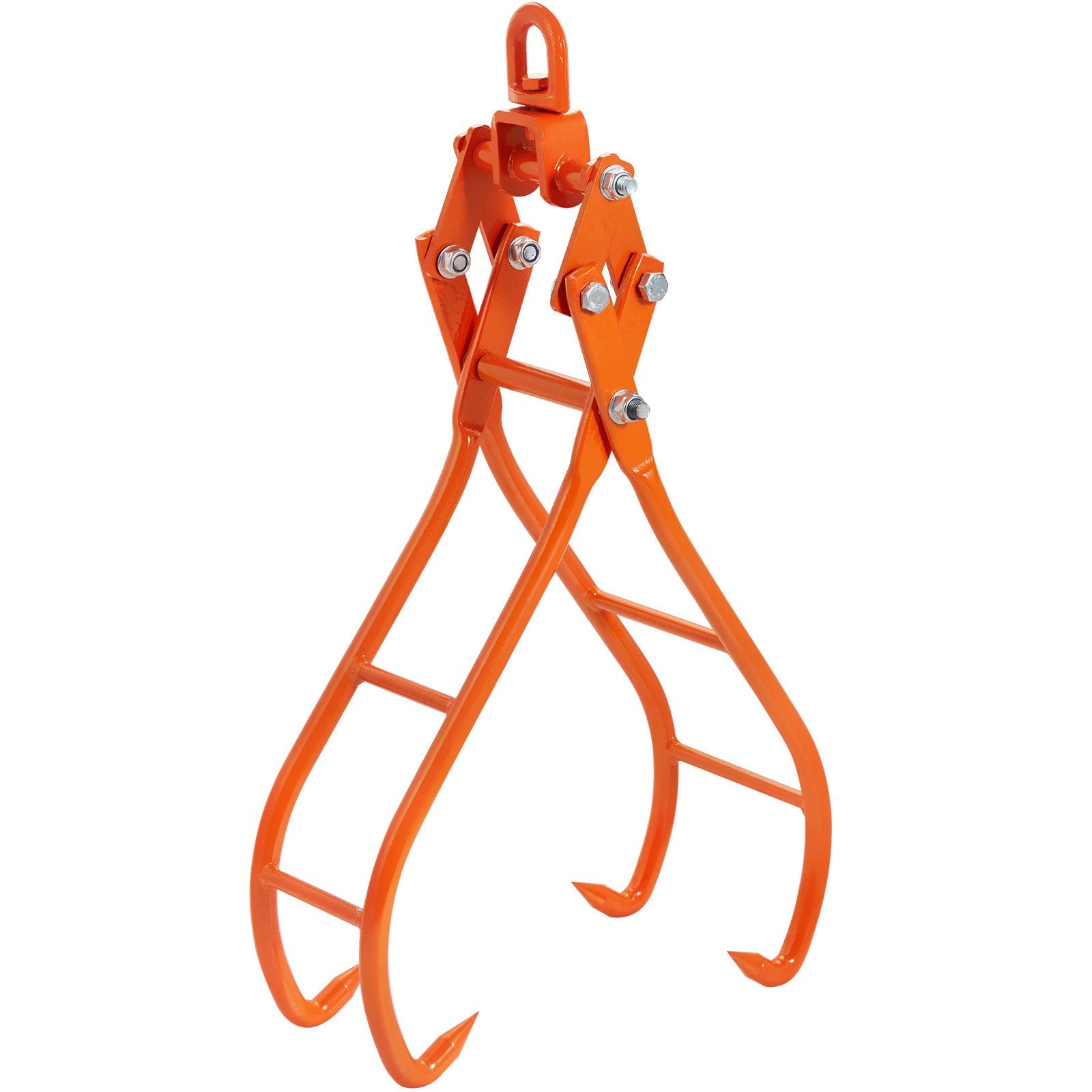 36 Inch Timber Claw Hook 4-Claw Log Grapple 1500kg Swivel Steel Tongs