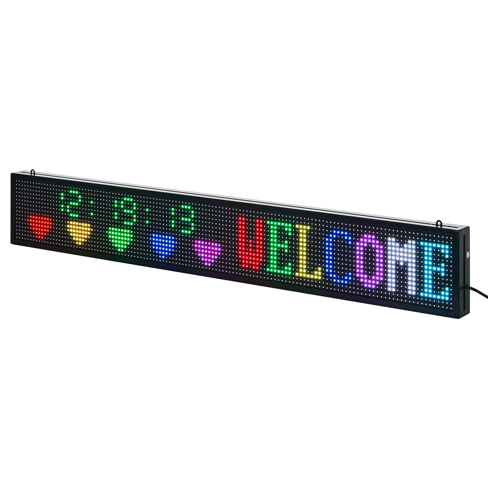 Programmable LED Sign P10 Full Color Flexible Digital Scrolling Board 52x8"