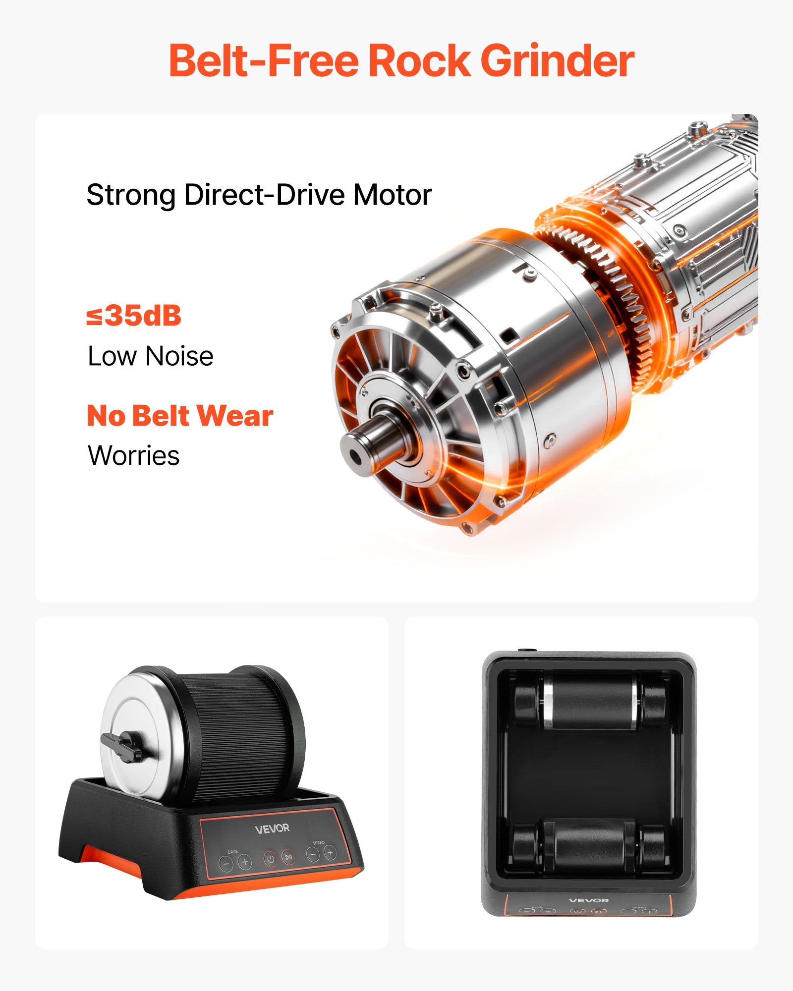Rock Tumbler Kit 2lbs 4-Speed 9-Day Polisher Stones Grits Adults Kids