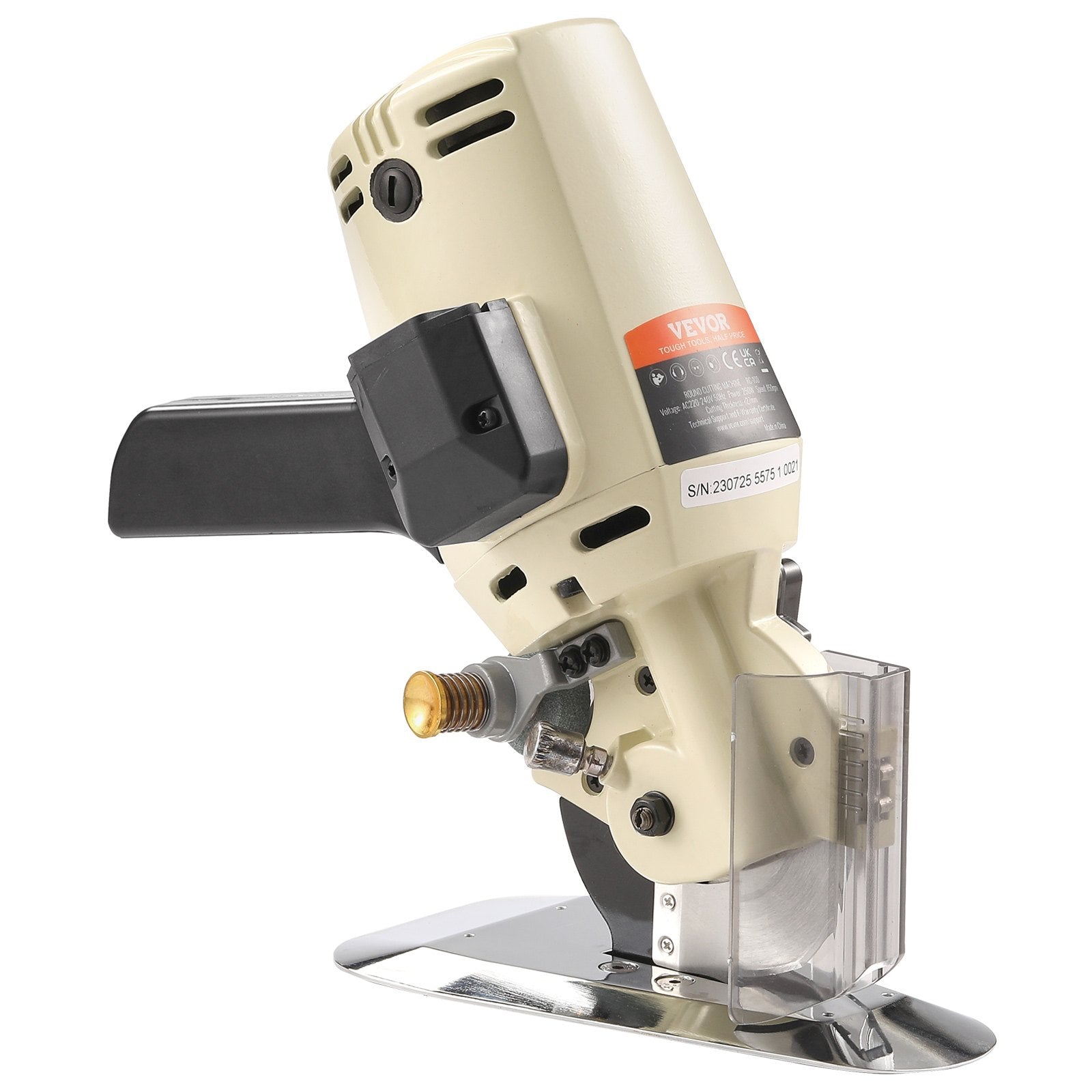 Fabric Cutter 250W Electric Rotary Machine 1.1" Octagonal Knife with Blades