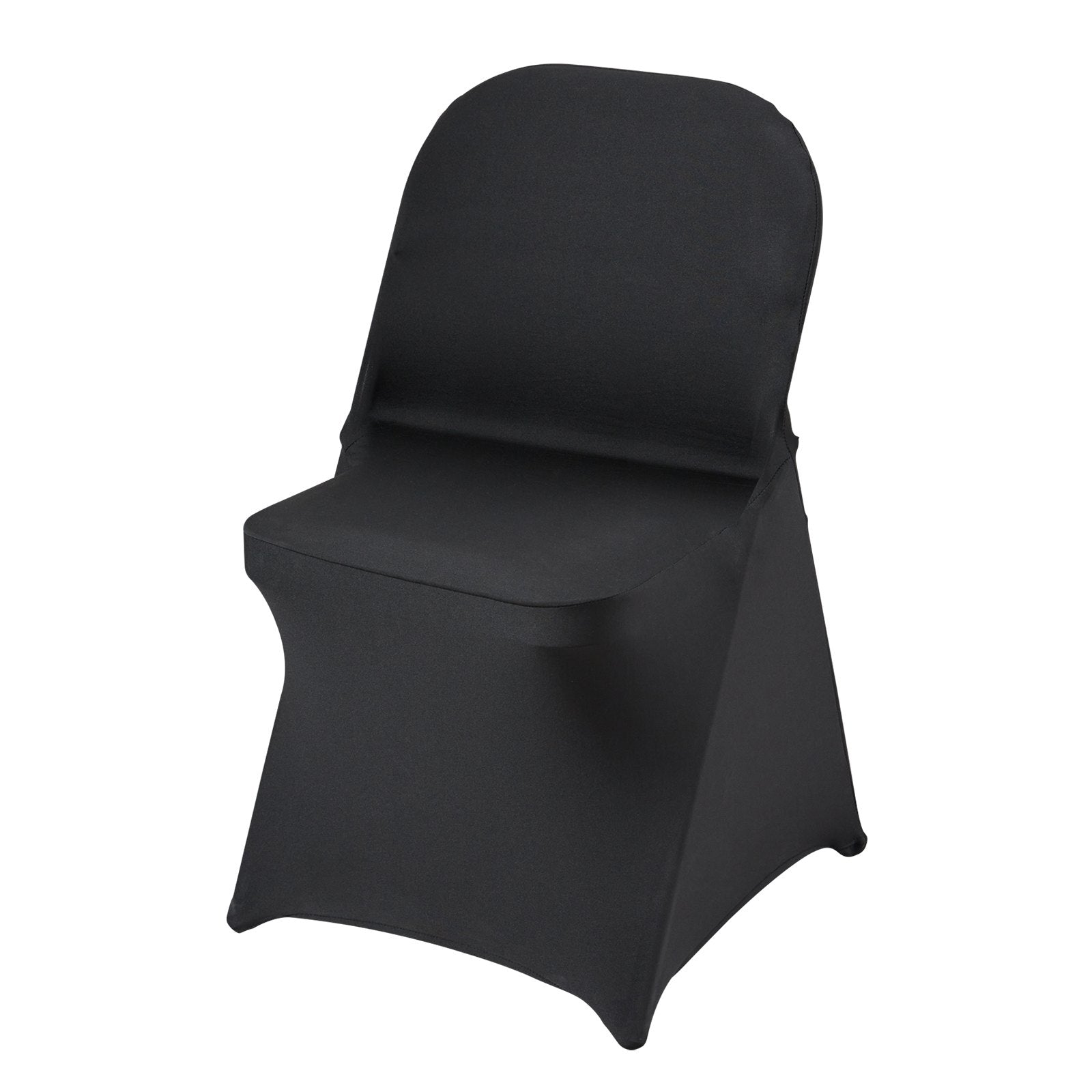 Stretch Spandex Folding Chair Covers, Universal Fitted Cover (100PCS Black)