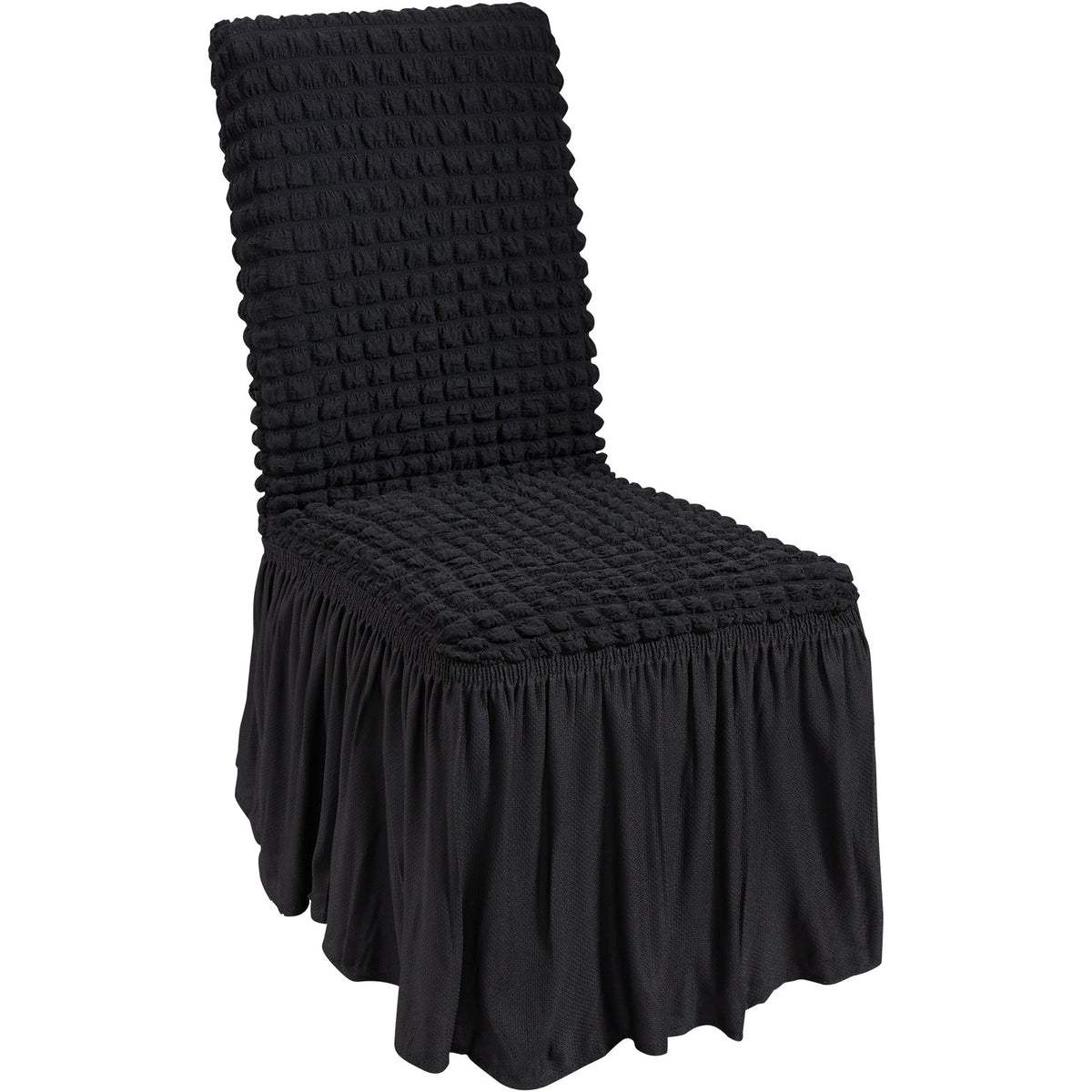Chair Covers Folding Stretch Spandex with Skirt Universal Fitted 4PCS Black