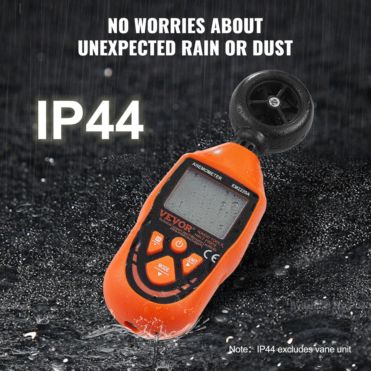 Handheld Anemometer Digital Wind Speed Meter -10℃ to 45℃ with LED Screen