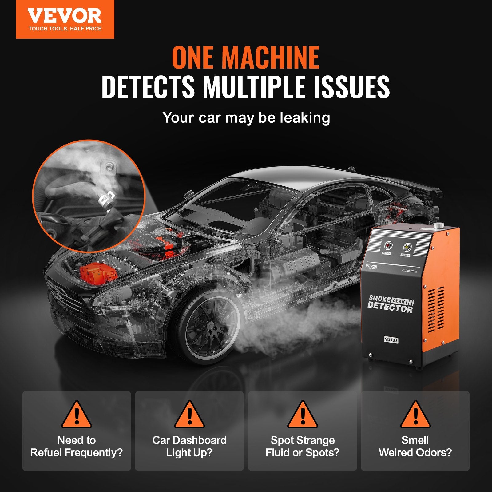 Automotive Smoke Machine Leak Detector EVAP Tester with Built-in Air Pump