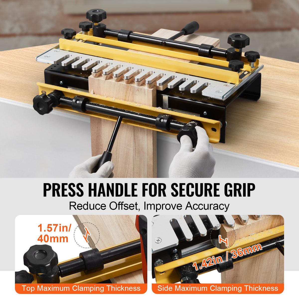 Dovetail Jig, 310 mm Width with Router Bit and 1/2” Template for Woodworking