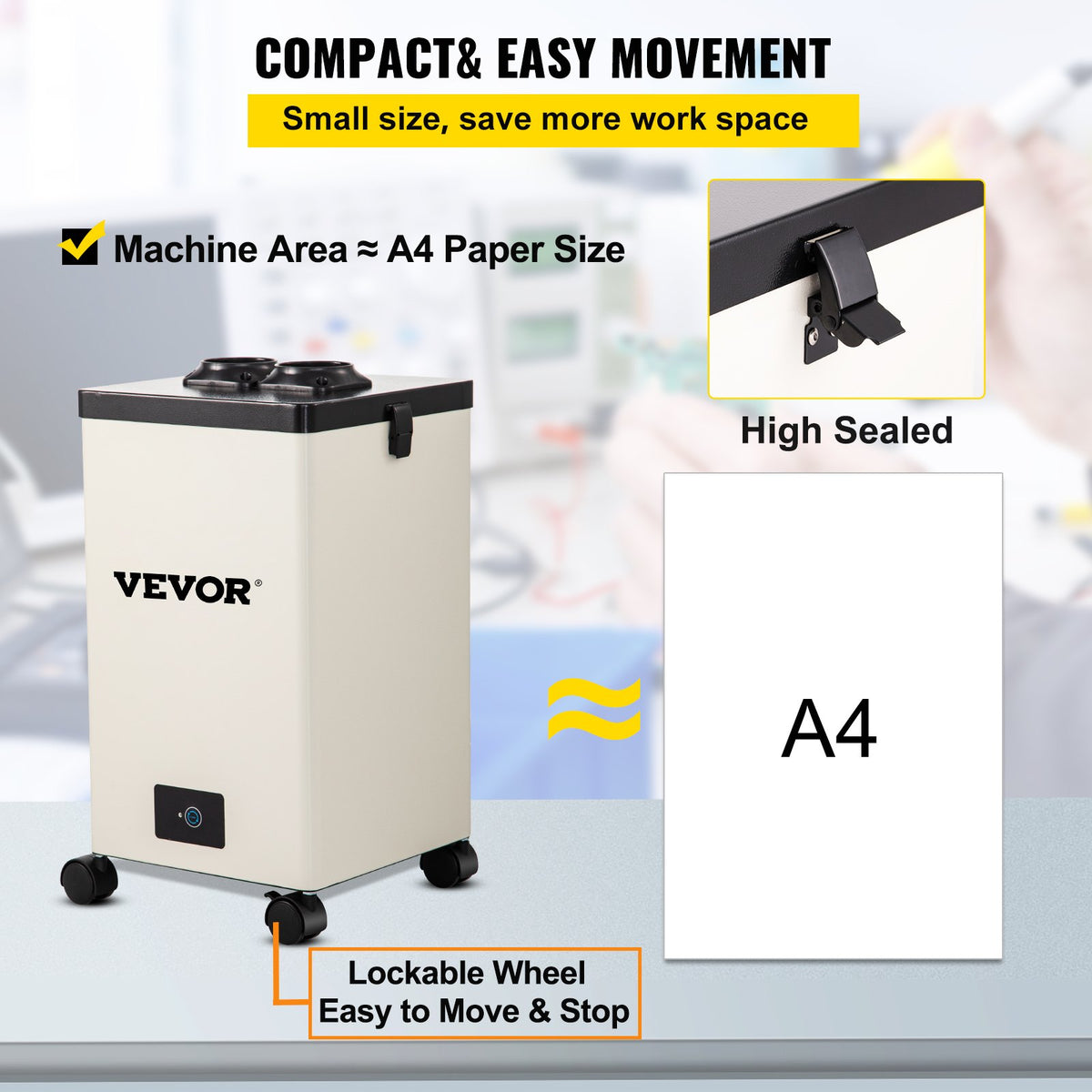 Filter Fume Extractor Pure Air Fume Extractor 150W with 3 Stage Filters