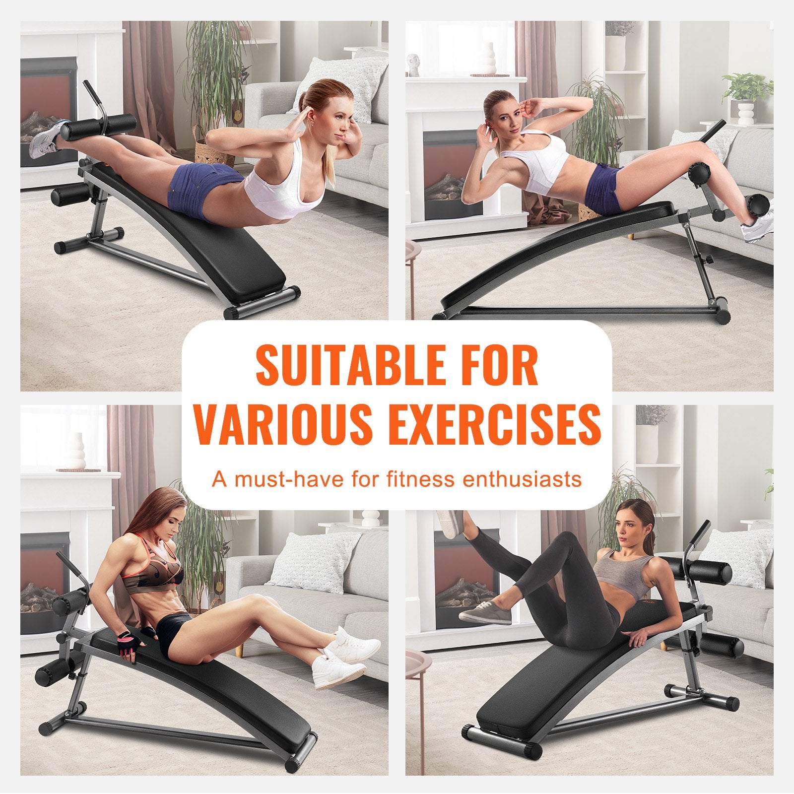 Weight Bench Adjustable 600lbs Strength Training Incline Decline Multi-Purpose