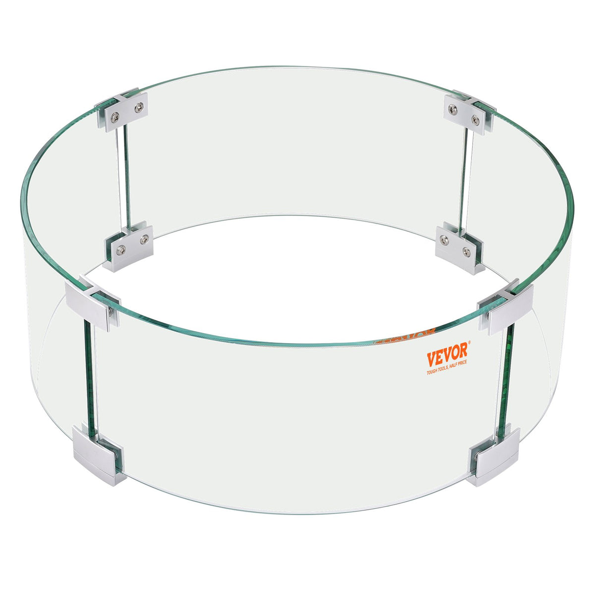 Fire Pit Wind Guard Tempered Glass Flame Guard 26x26x6in 0.24in Thick