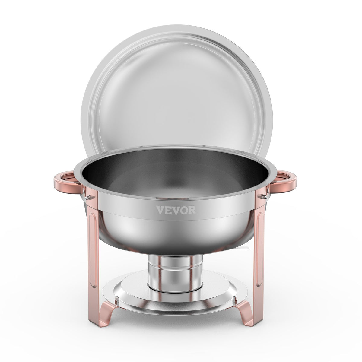 4-Pack 5 Qt Stainless Steel Chafing Dish Set Lid Folding Stand