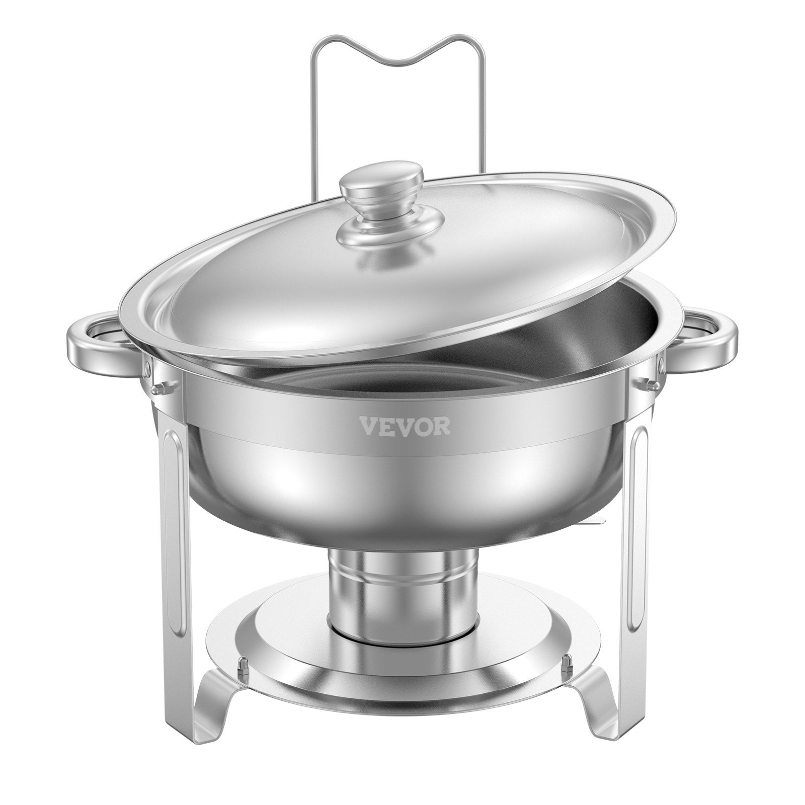 Chafing Dish Buffet Set 5Qt 4Pack Stainless Steel Catering Warmer Silver
