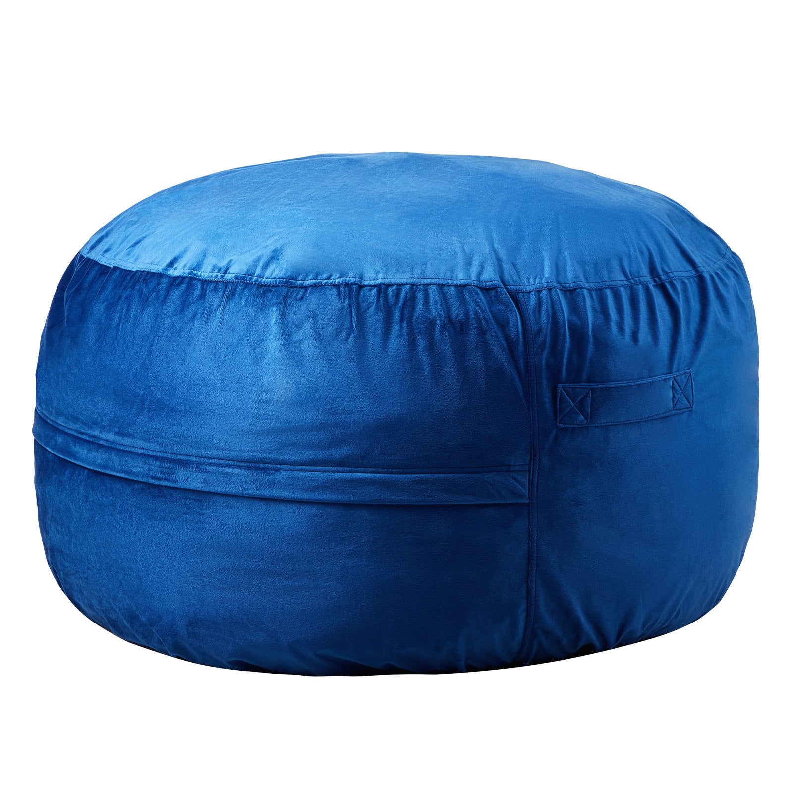 91cm Round Bean Bag Chair with Memory Foam and Removable Cover Blue