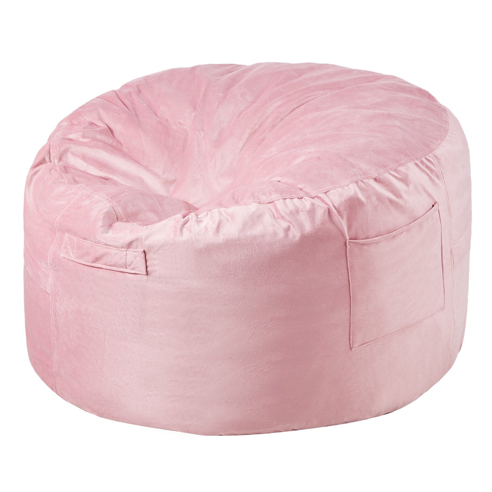 Bean Bag Chair 91cm Round Memory Foam with Removable Washable Dutch Velvet Blue