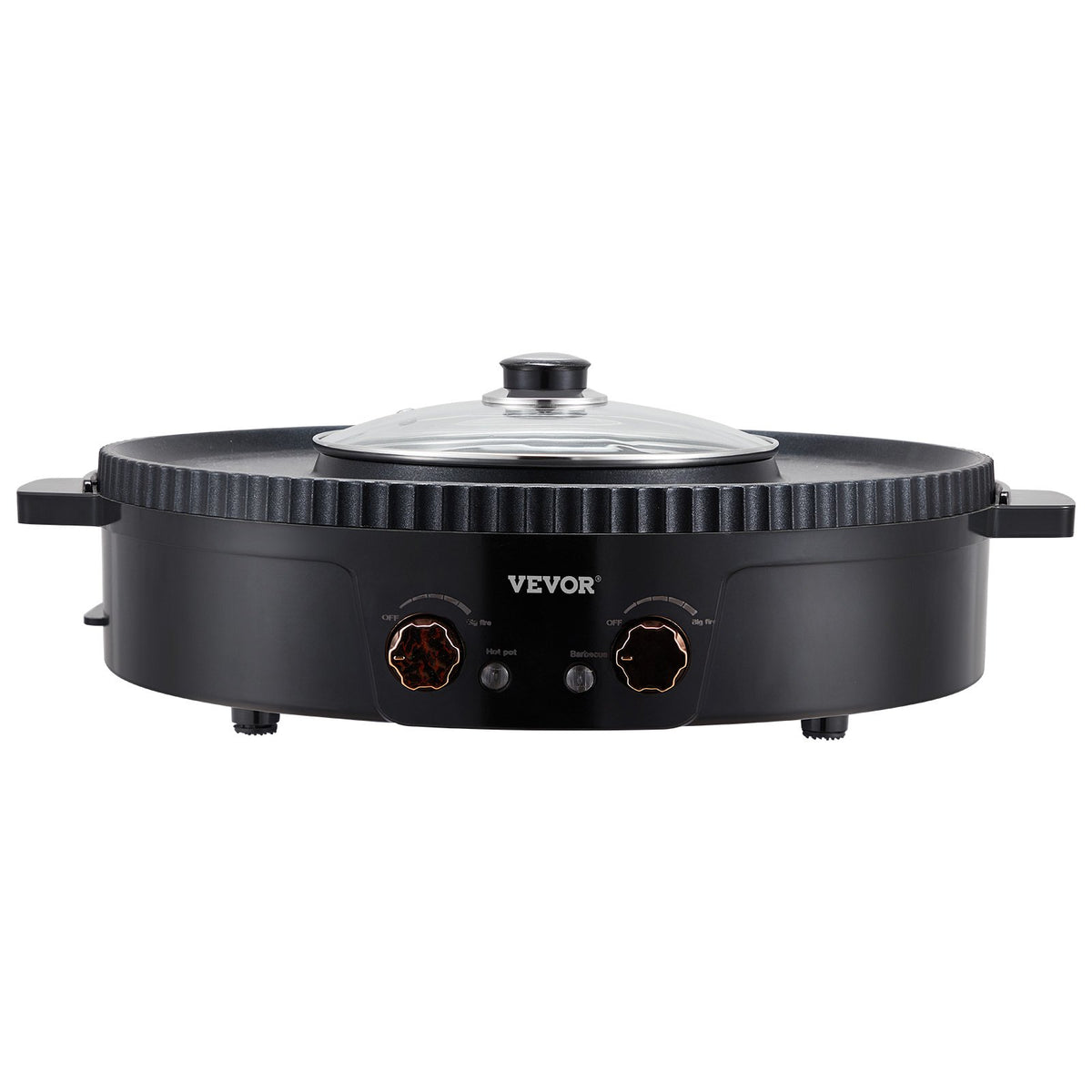 Hot Pot with Grill 1800W 2-in-1 Electric Smokeless Korean BBQ Shabu Dual Temp