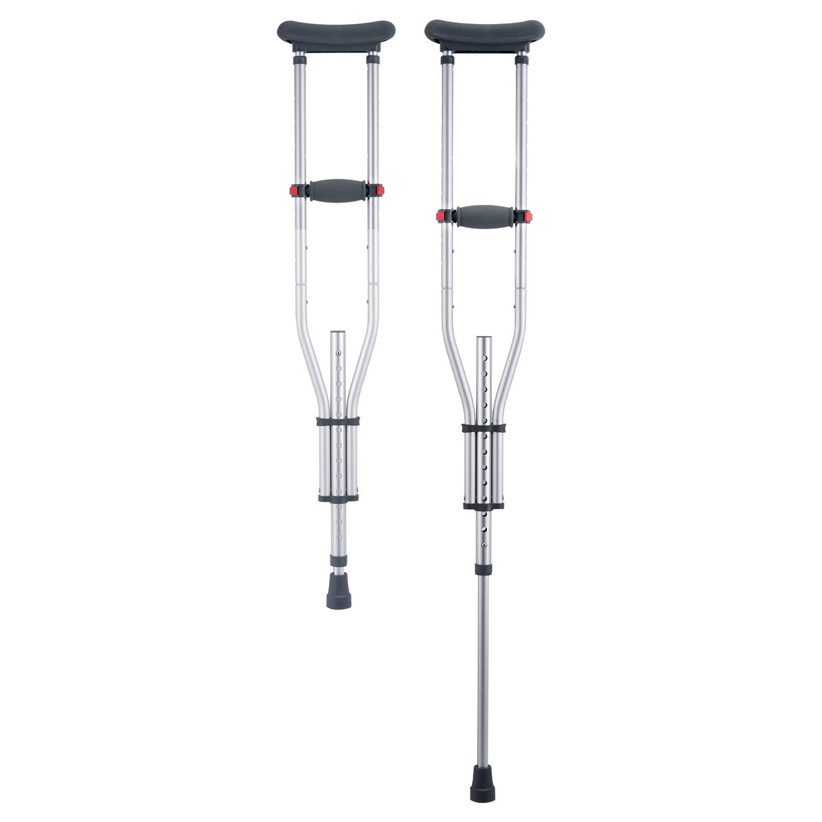 Adjustable Underarm Crutches 13-Level Aluminum Lightweight Pair 300lbs Capacity