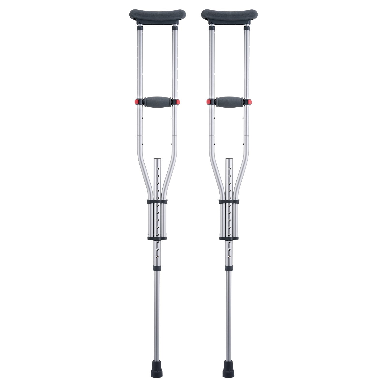 Adjustable Underarm Crutches 13-Level Aluminum Lightweight Pair 300lbs Capacity