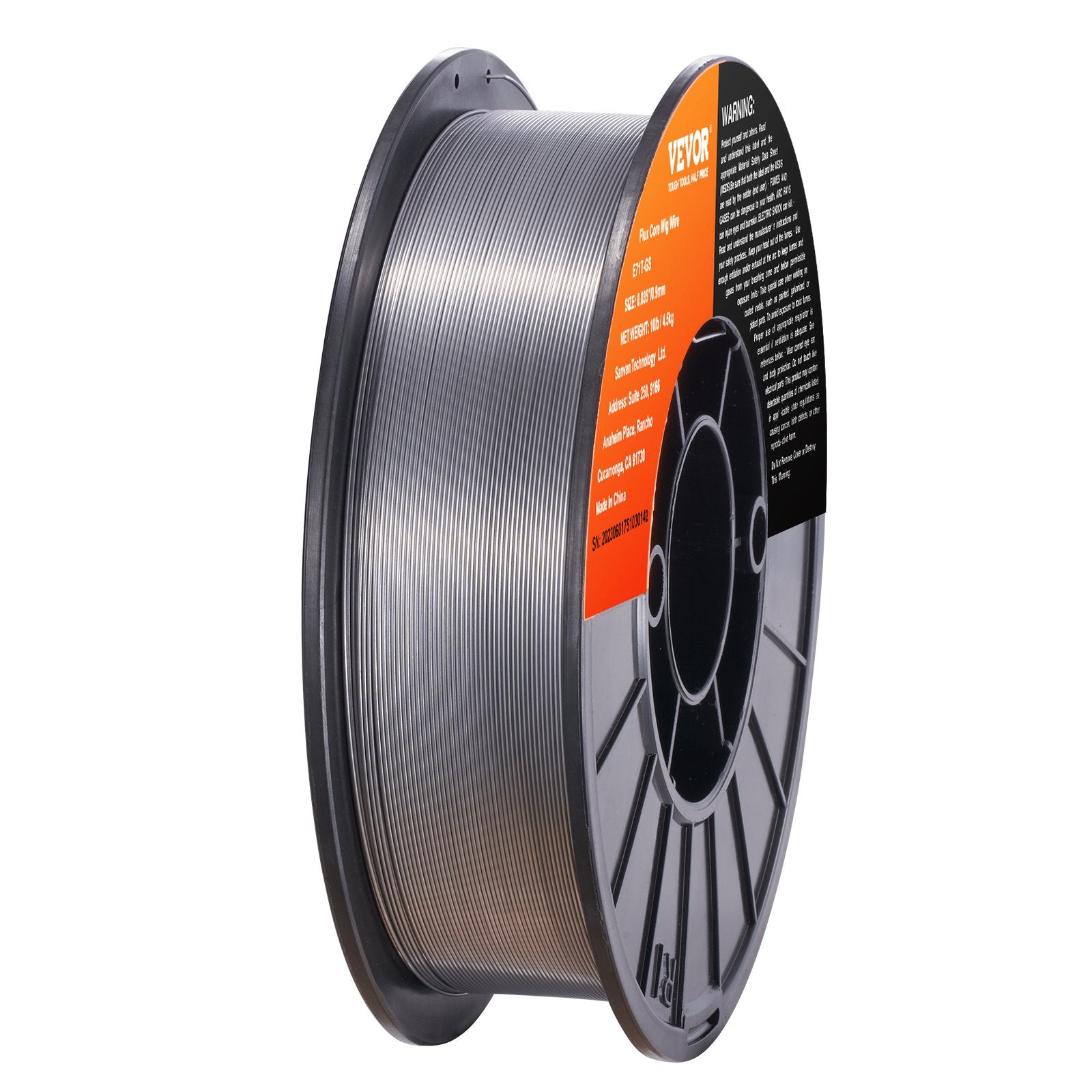 Flux Core Welding Wire E71T-GS 0.089cm 4.5kg Gasless Mild Steel MIG Welding