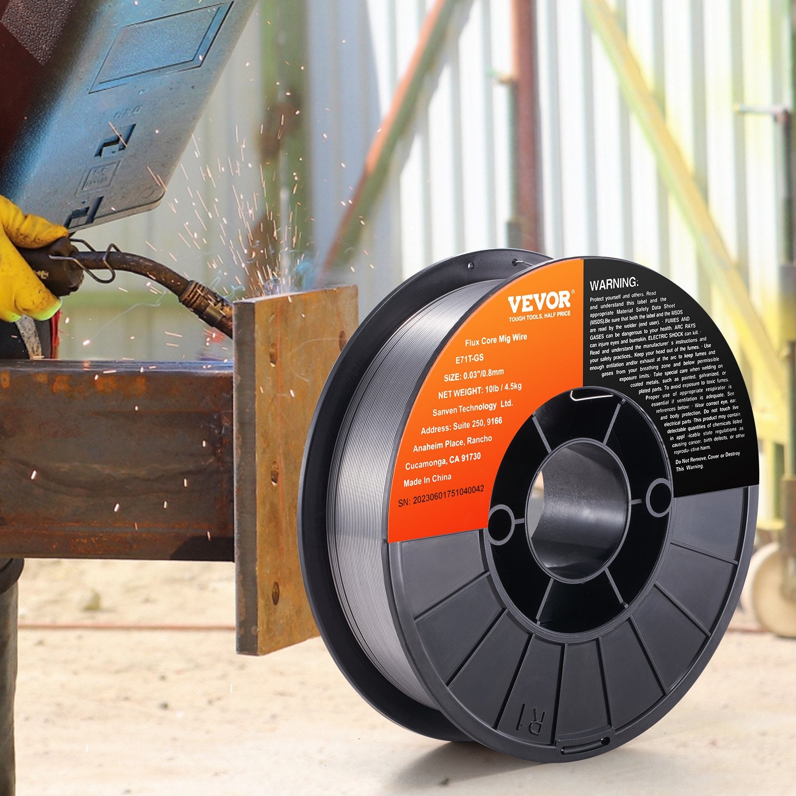 E71T-GS 0.030in Flux Core Welding Wire 10LBS Gasless MIG Wire with Low Splatter