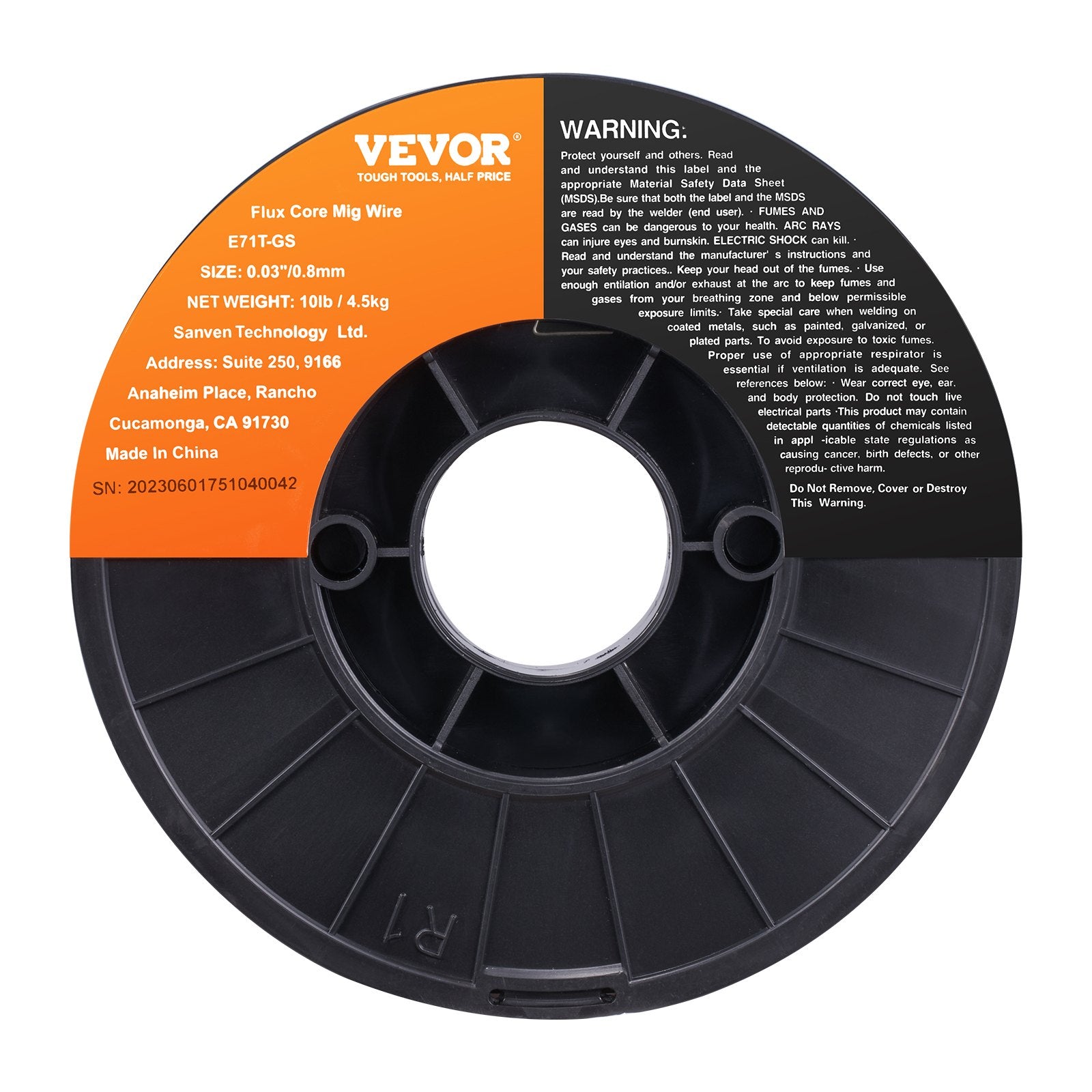E71T-GS 0.030in Flux Core Welding Wire 10LBS Gasless MIG Wire with Low Splatter