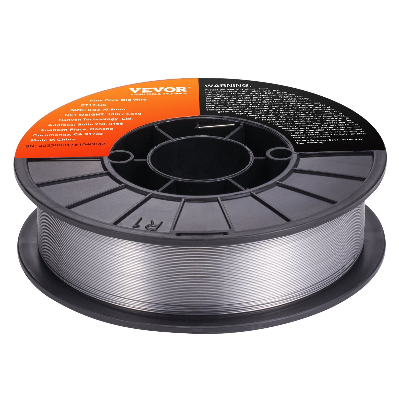 E71T-GS 0.030in Flux Core Welding Wire 10LBS Gasless MIG Wire with Low Splatter