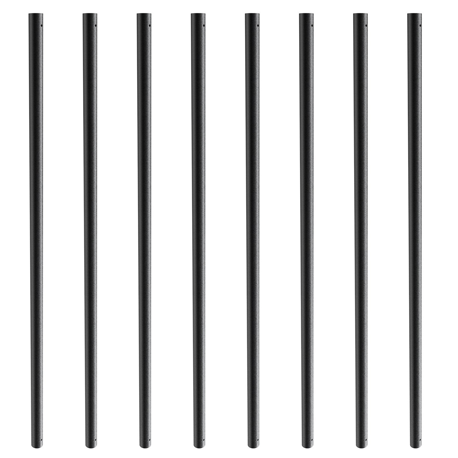 101 Pack Staircase Metal Balusters 3/4'' x 32'' Aluminum Spindles Satin Black