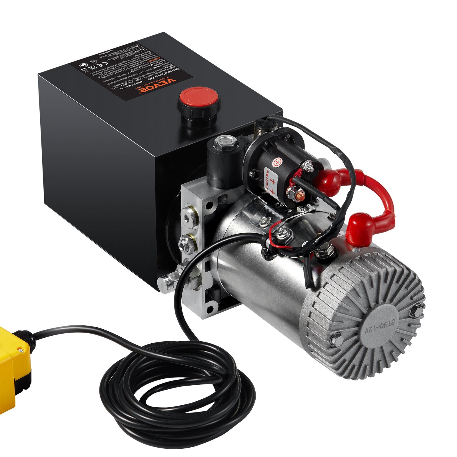 Hydraulic Pump 4 Quart Single Acting Dump Trailer 0.91 GPM 3200 PSI DC 12V