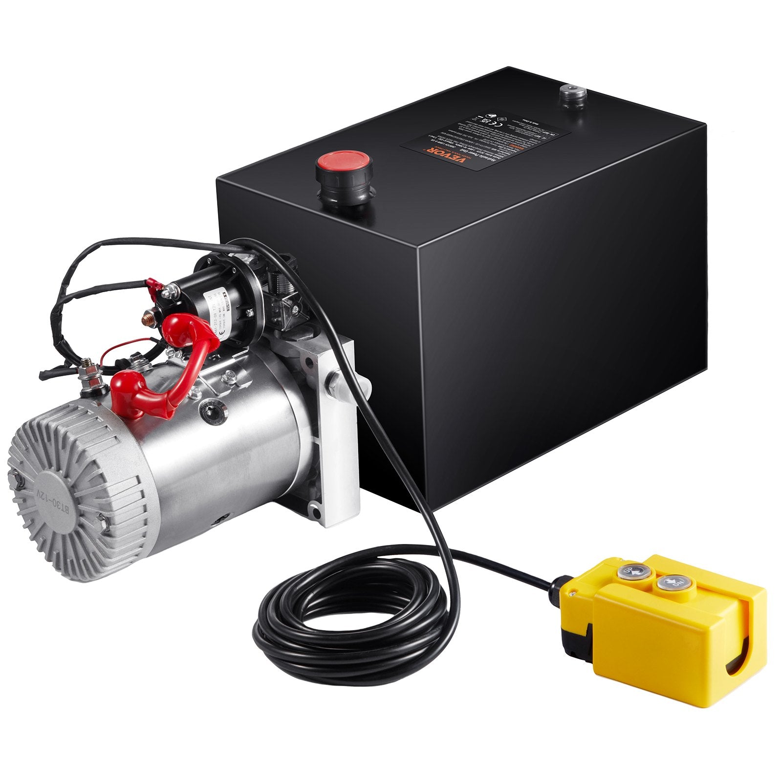 Hydraulic Pump 12Qt 12V Single Acting Dump Trailer 3200PSI 0.91GPM Power Unit