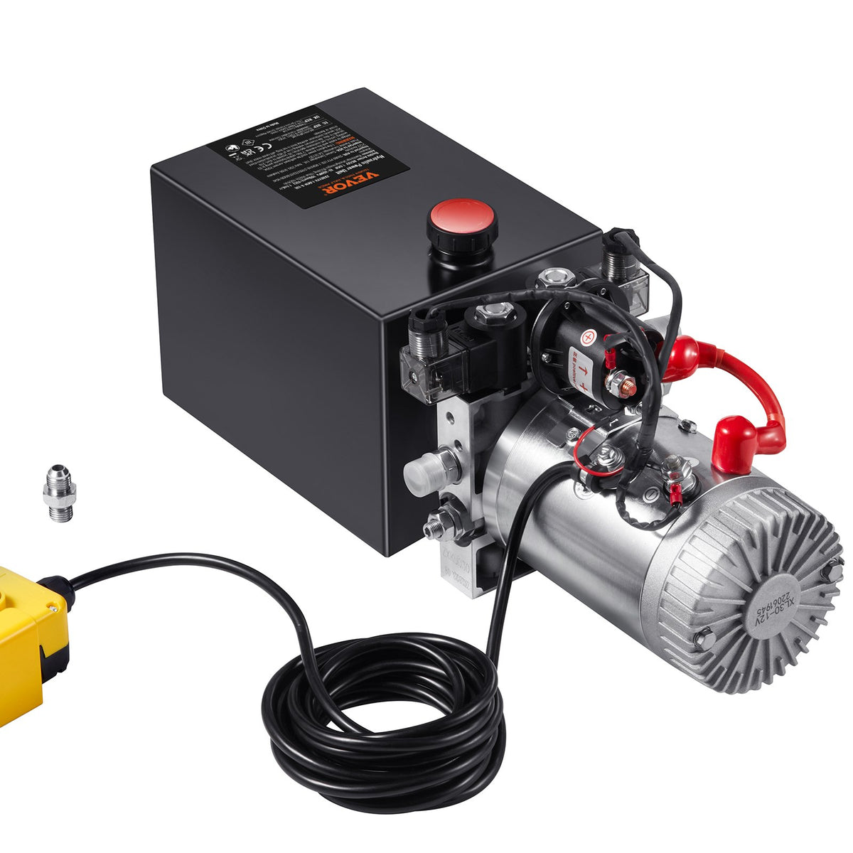 10 Quart Hydraulic Pump, Double Acting, 0.91 GPM, 3200 PSI, 12V for Dump Trailer