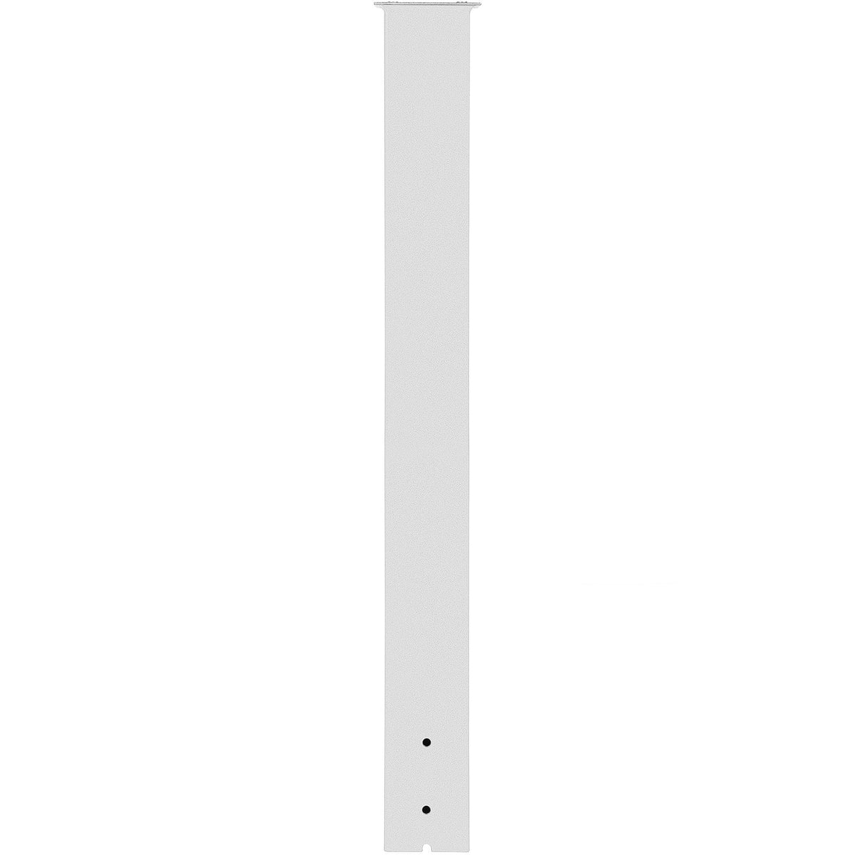Mailbox Post 43in White Powder-Coated Steel Stand Surface Mount Outdoor