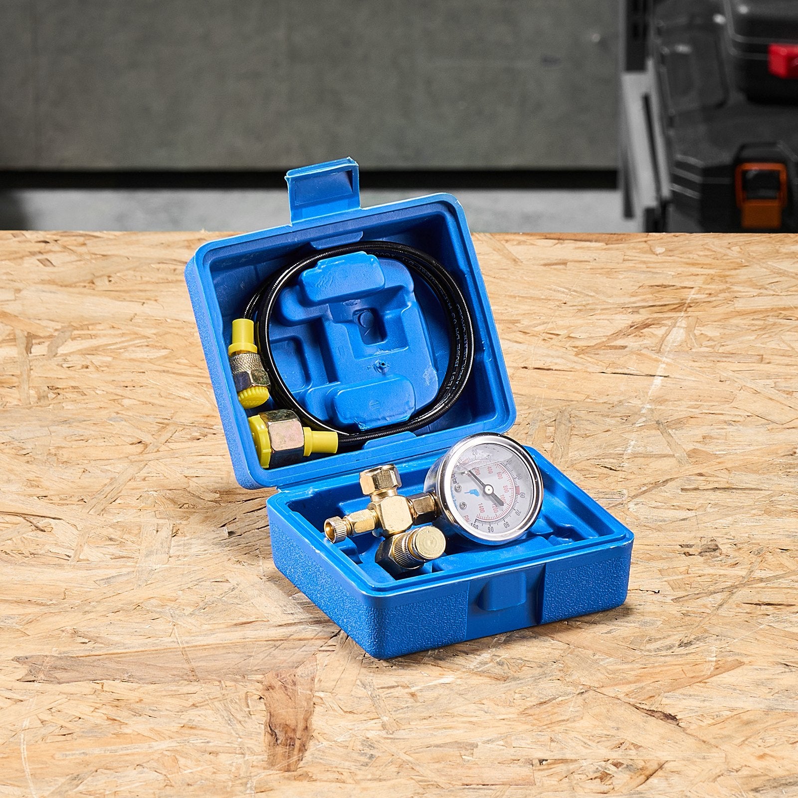 Hydraulic Nitrogen Accumulator Charging Kit 0-100 Bar w/ Gauge & Hose System