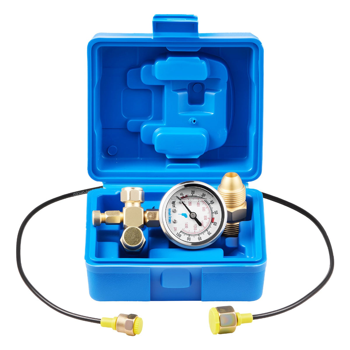 Hydraulic Nitrogen Accumulator Charging Kit 0-100 Bar w/ Gauge & Hose System