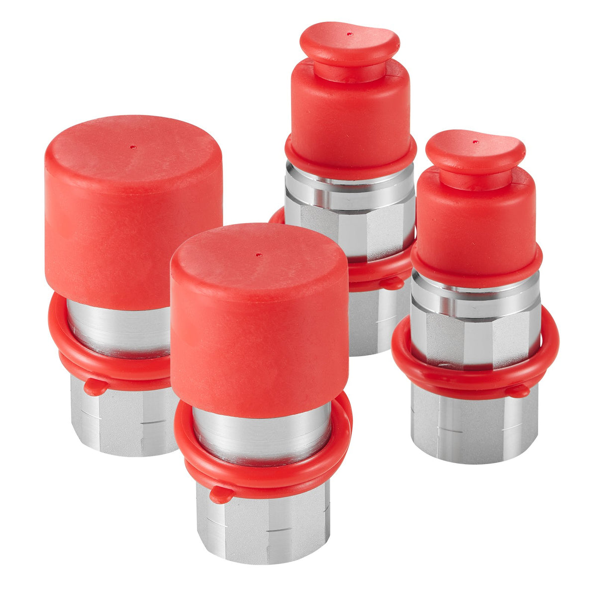 Hydraulic Couplers 1/2 Inch Flat Face NPT Skid Steer Quick Connect Dust Caps