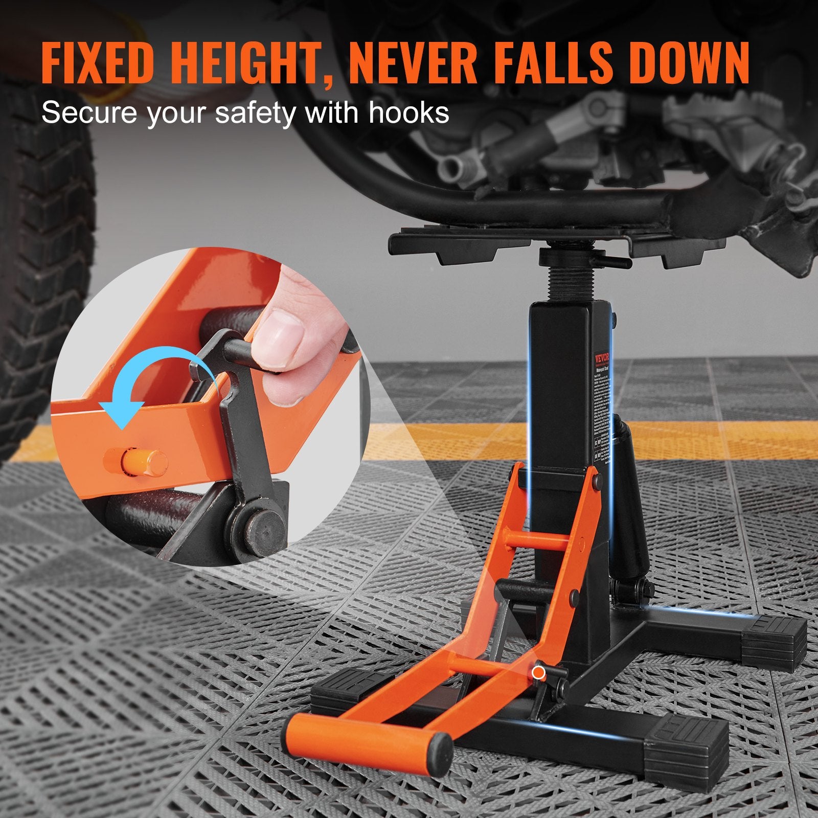 Motorcycle Dirt Bike Lift Stand 440LBS Hydraulic Adjustable Hoist Table