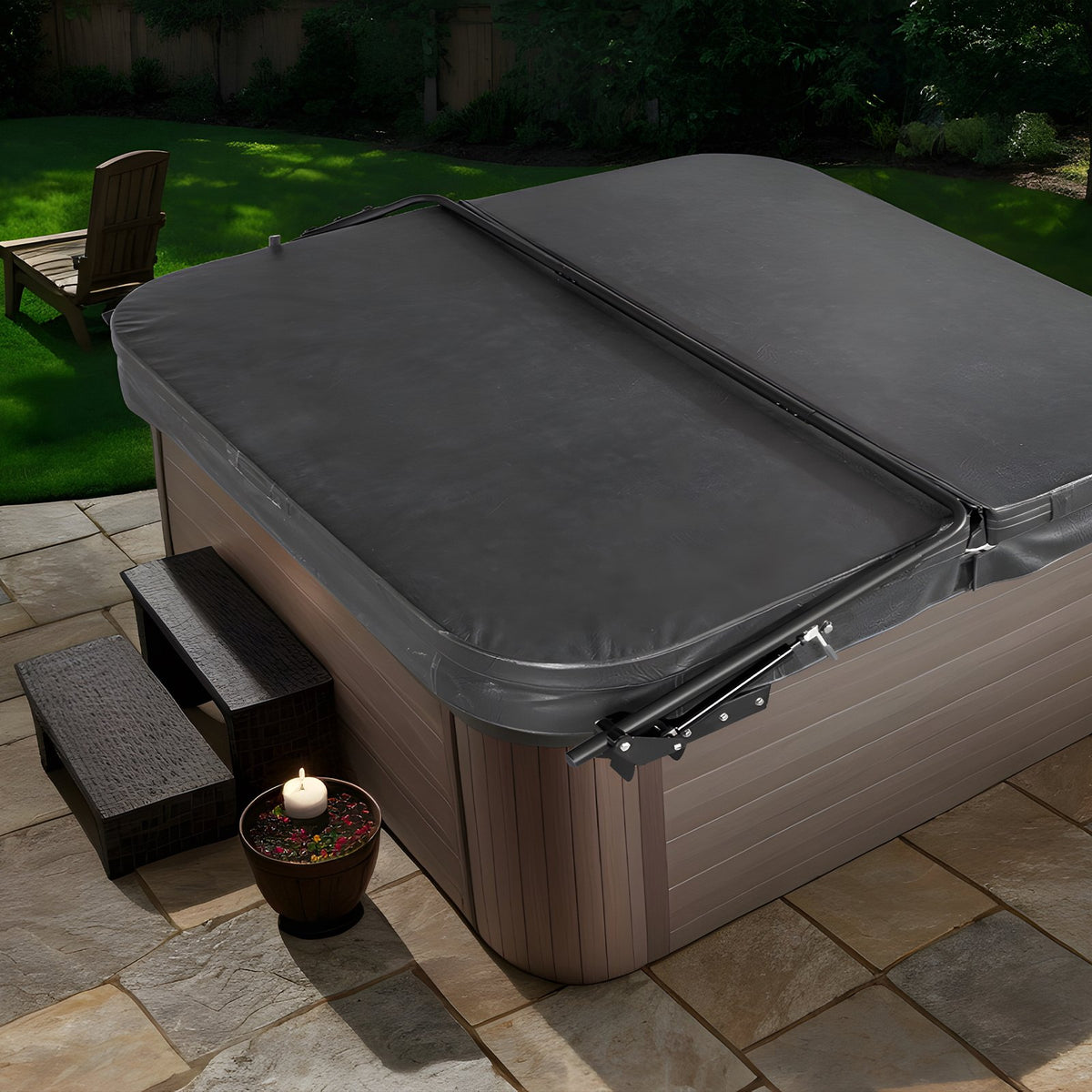 Hydraulic Hot Tub Cover Lift Adjustable 175–254cm Spa Cover Lift