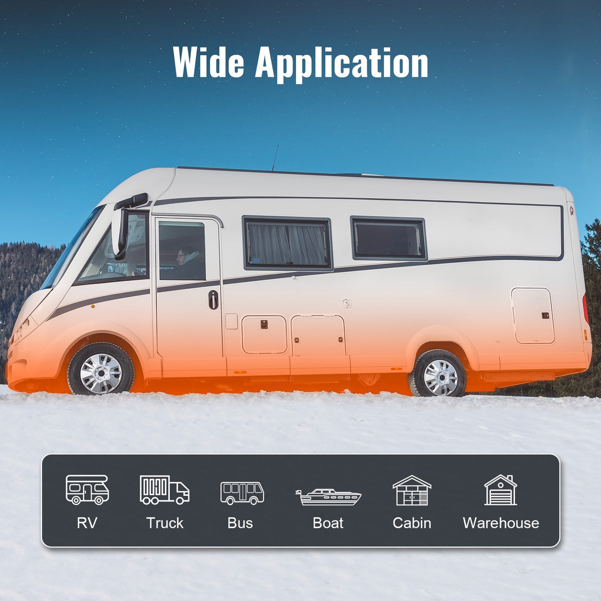 12V 2KW Diesel Air Heater with Bluetooth, Remote, LCD & Auto Altitude for RVs