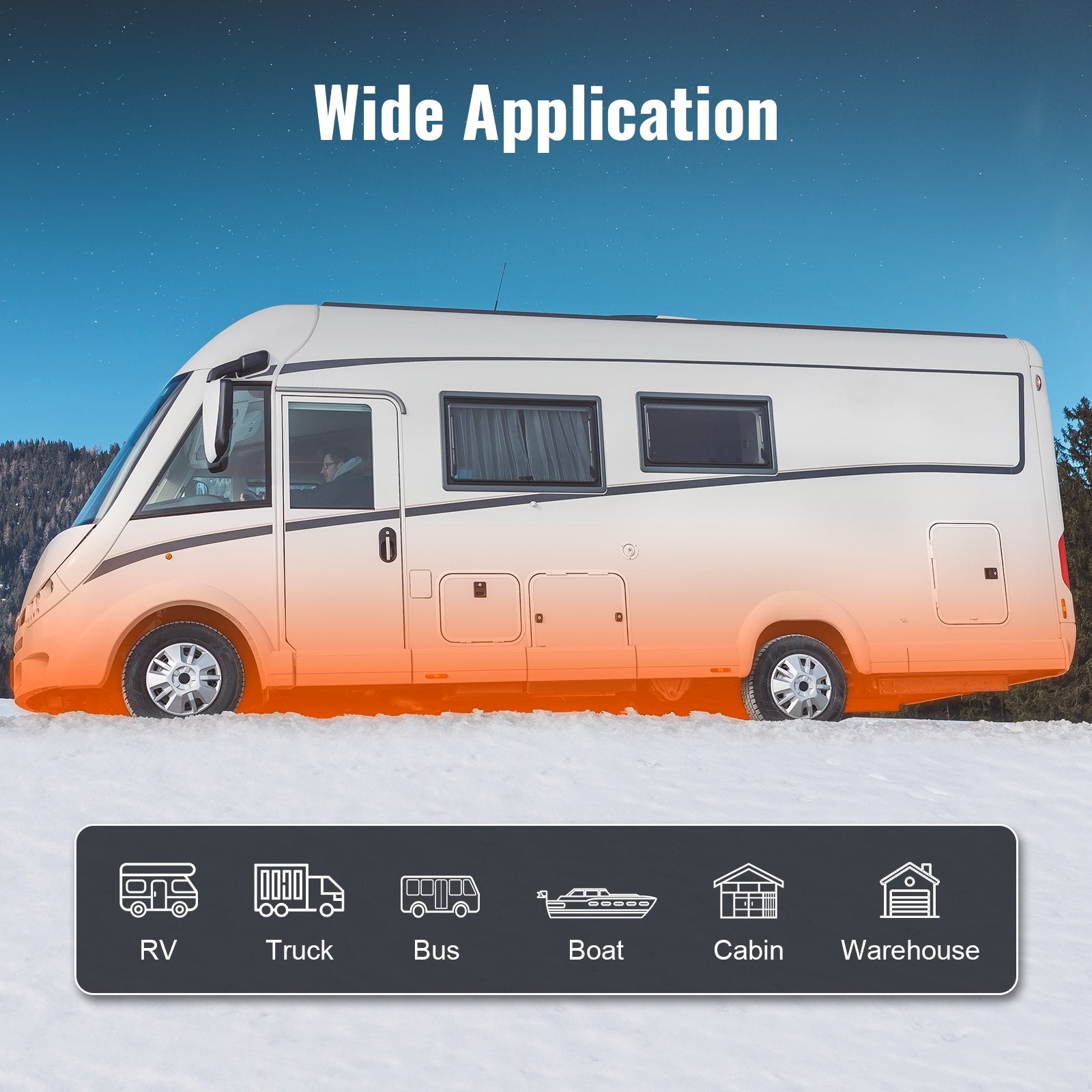 12V 5KW Diesel Air Heater with Remote, LCD & 10L Fuel Tank for RVs and Campers