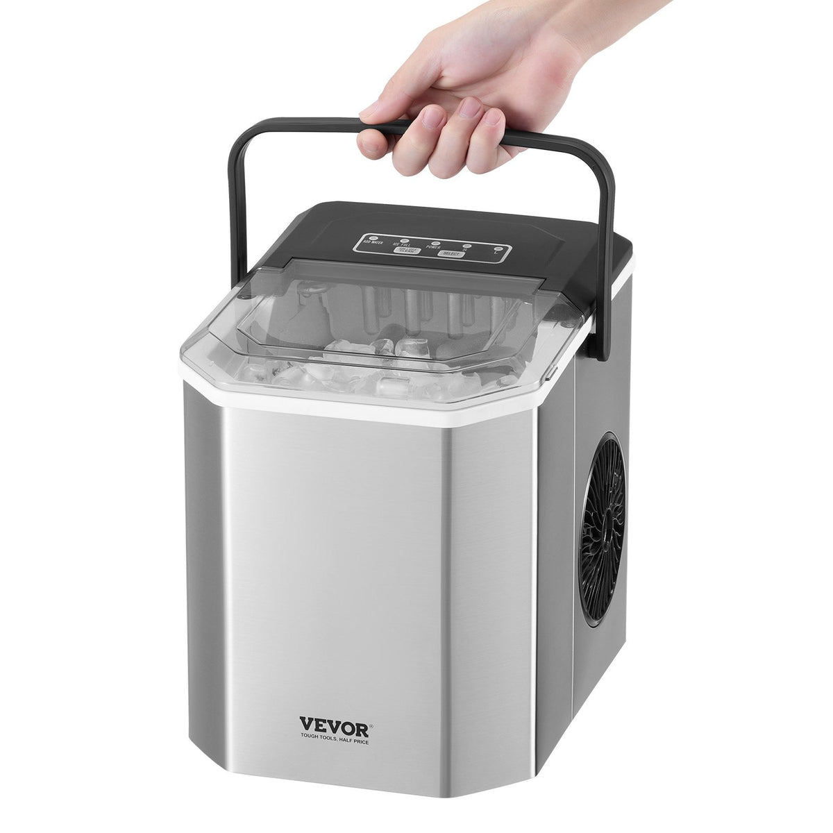Countertop Ice Maker, 26lbs/24H 9-Cube Quick Self-Cleaning Portable with Scoop